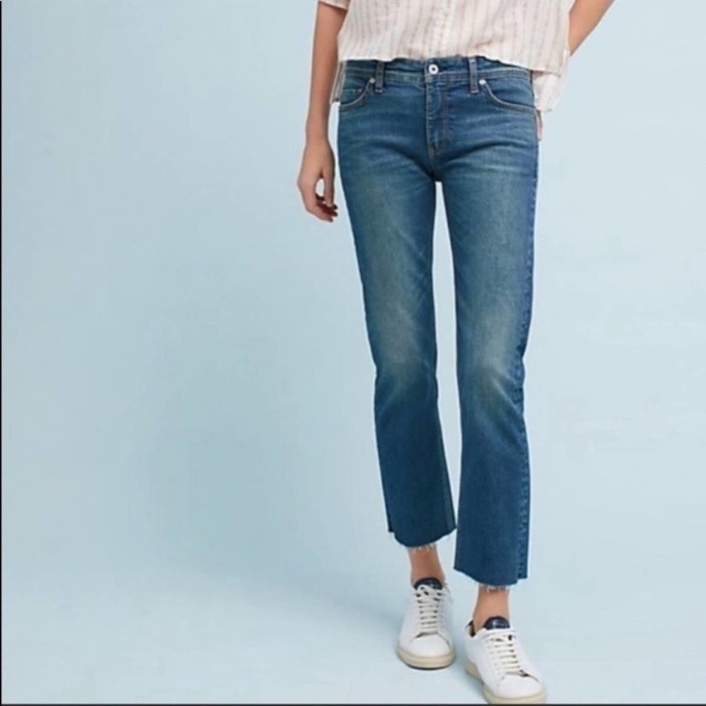 Anthropologie Pilcro and Letterpress Slim Straight Denim Jeans 25
